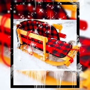 ⛄️ Gorgeous Canadian Craftsman Made Wooden Sled ⛄️
